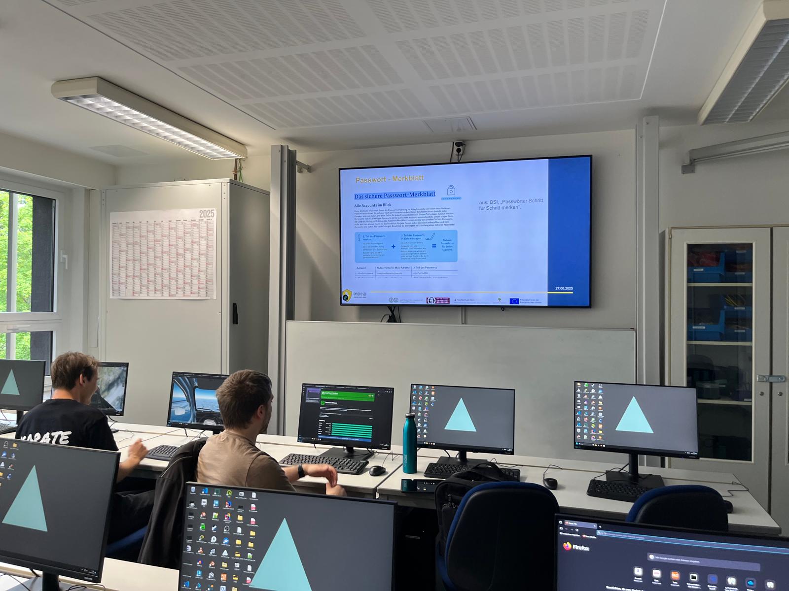 Blick auf die Projektionsfläche