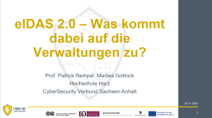 Folien Vortrag: eIDAS 2.0 – Was kommt dabei auf die Verwaltungen zu?